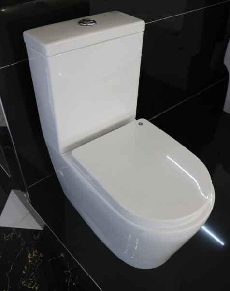 VassayTiles Elongated White Toilet